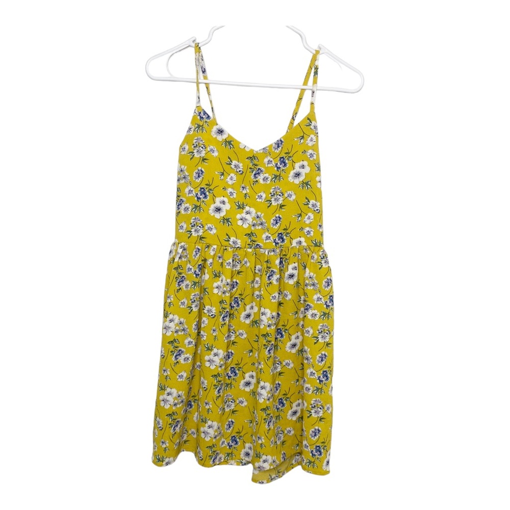 ROMWE yellow floral sundress size small EUC f - Picture 2 of 4